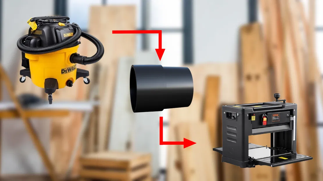 Adapter máy hút bụi DeWalt Stealthsonic cho máy bào VEVOR - Image 1