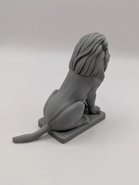 Majestic Sitting Lion – Tượng sư tử ngồi uy nghi in 3D - Image 2