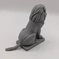Majestic Sitting Lion – Tượng sư tử ngồi uy nghi in 3D - Thumbnail 2