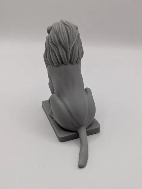Majestic Sitting Lion – Tượng sư tử ngồi uy nghi in 3D - Image 3