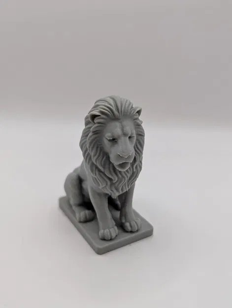 Majestic Sitting Lion – Tượng sư tử ngồi uy nghi in 3D - Image 5