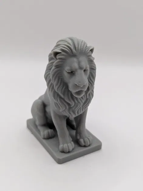 Majestic Sitting Lion – Tượng sư tử ngồi uy nghi in 3D - Image 6
