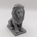 Majestic Sitting Lion – Tượng sư tử ngồi uy nghi in 3D - Thumbnail 6