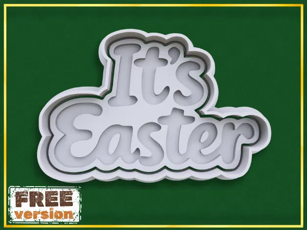 Khuôn Cắt Bánh Quy Câu Chữ Phục Sinh (Easter Phrase Cookie Cutter) - Image 1