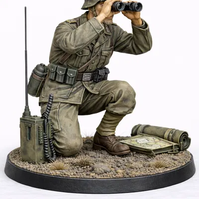 Bolt Action WW2 German Spotter (mô hình 28mm)