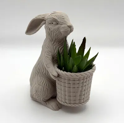 Giỏ/Chậu trồng cây Thỏ Phục Sinh (Easter Bunny Basket / Planter)