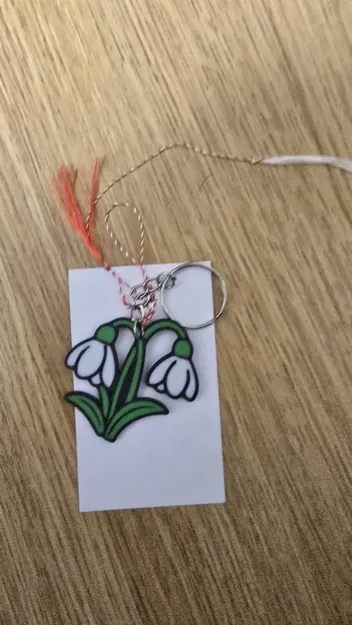 Móc khóa Mărțișor hoa Snowdrop - Image 2