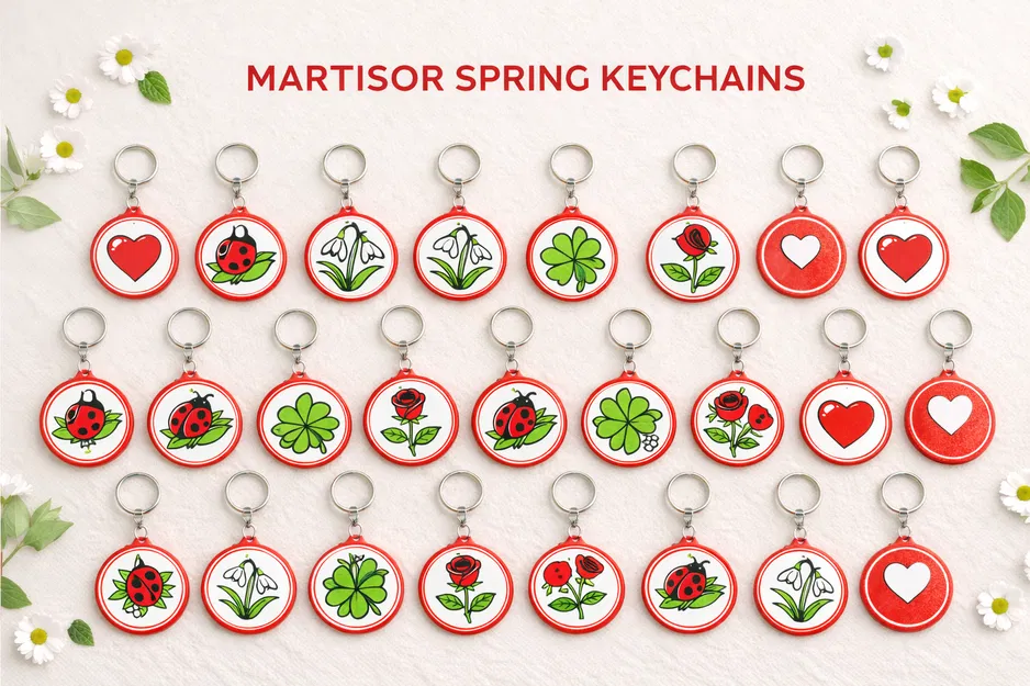 Bộ Móc Khóa Martisor – 33 Charm Mùa Xuân - Image 1