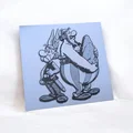 Asterix và Obelix – Tranh tường HueForge đen trắng (AMS multicolor) - Thumbnail 1