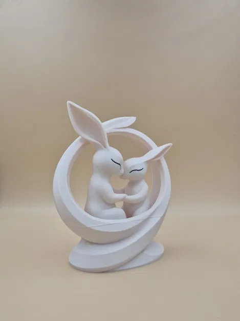 Trang trí Phục Sinh Hai Chú Thỏ – Mẫu decor 3D mùa xuân - Image 3