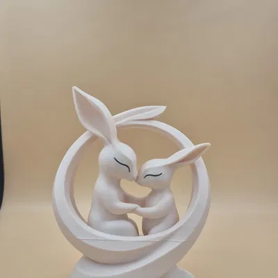 Trang trí Phục Sinh Hai Chú Thỏ – Mẫu decor 3D mùa xuân