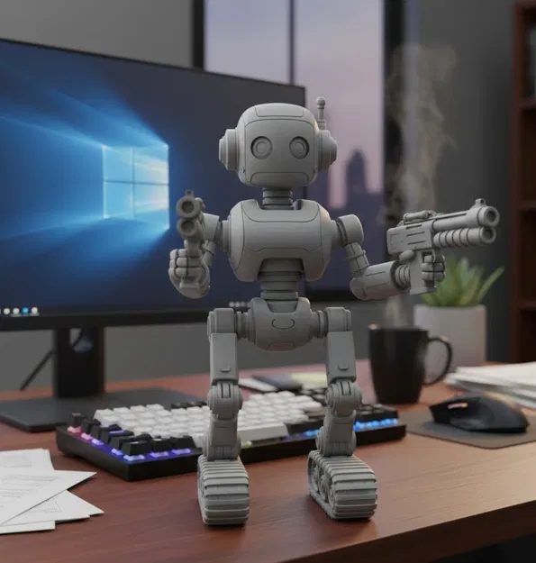 Robot bánh xích có súng - Image 1