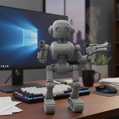 Robot bánh xích có súng