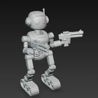 Robot bánh xích có súng