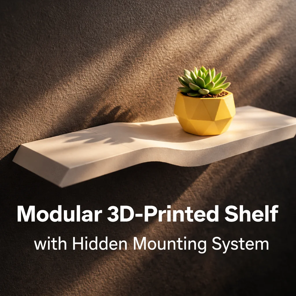 Kệ treo tường modular in 3D với hệ bắt treo ẩn 1