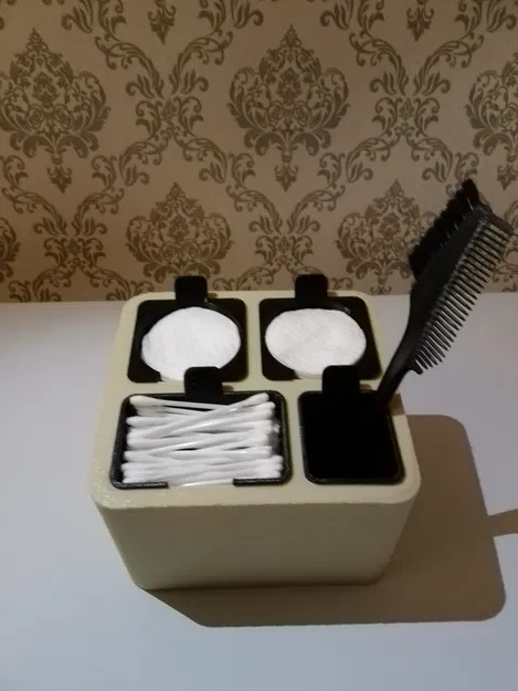 Khay organizer cho bông tẩy trang, tăm bông và đồ lặt vặt - Image 2