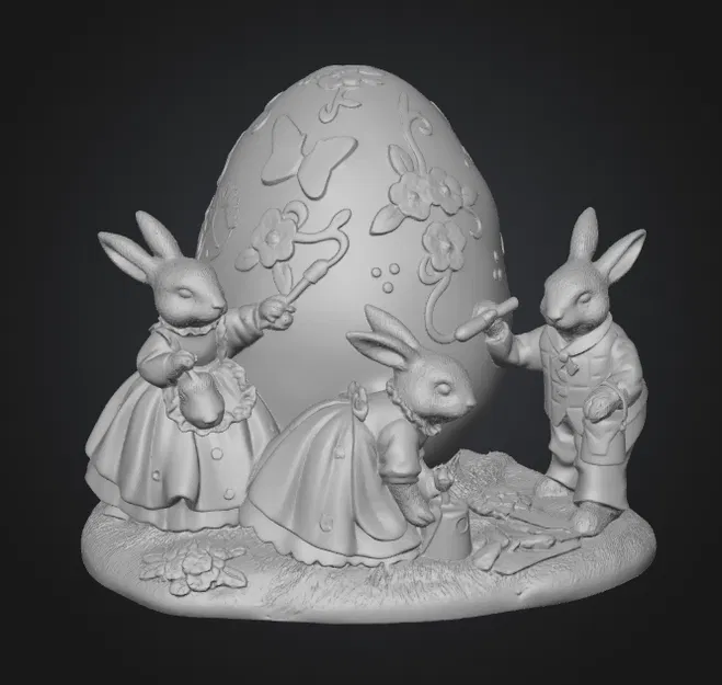Trứng Phục Sinh có thỏ con - Image 1