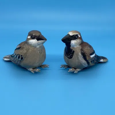 Sitting Sparrow (Tượng chim sẻ ngồi)