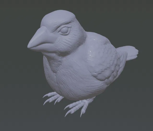 Sitting Sparrow (Tượng chim sẻ ngồi) - Image 2