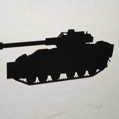 Shadow Tanks – Bóng đổ 2D tối giản treo tường cho góc gaming