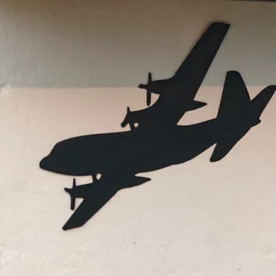 Shadow Airplane – Bóng đổ tường 2D tối giản cho phòng Gaming & Shooter