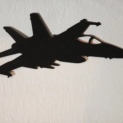 Shadow Jet v1 – Decor bóng đổ 2D minimalist treo tường cho phòng gaming