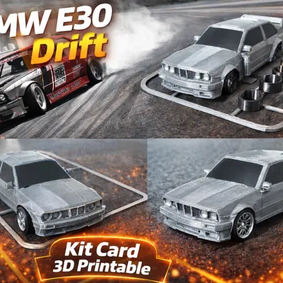 BMW E30 DRIFT kit card – Card mô hình xe