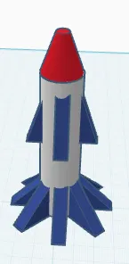 Mô Hình Tên Lửa "Rocket" 3D - Trang Trí Sáng Tạo - Image 1