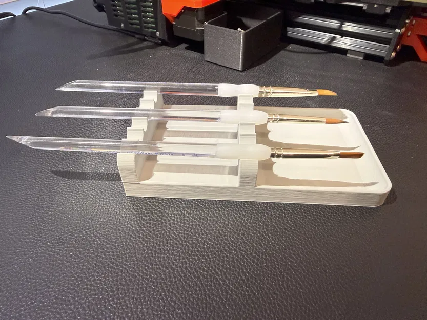 Khay để cọ sơn có tạ (Weighted) kèm khay hứng nhỏ giọt - Image 2