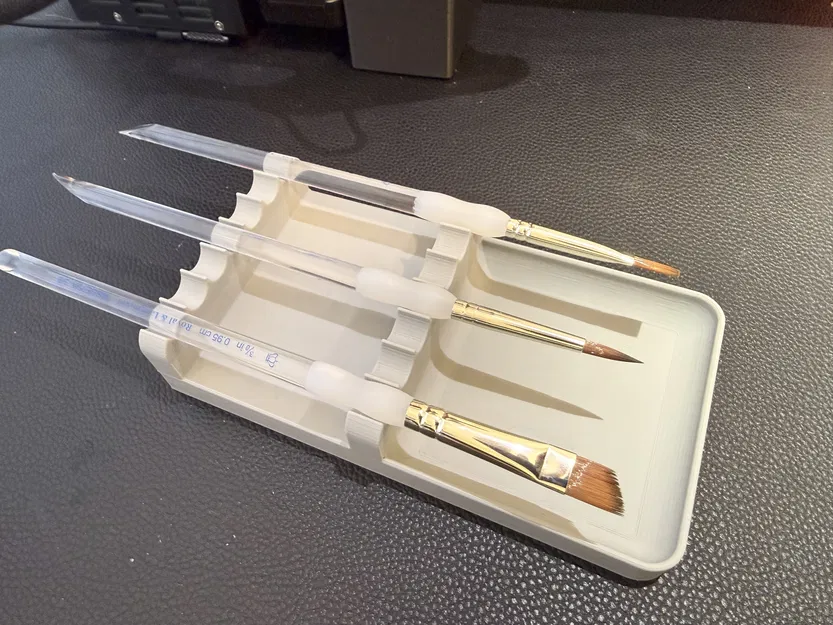 Khay để cọ sơn có tạ (Weighted) kèm khay hứng nhỏ giọt - Image 3