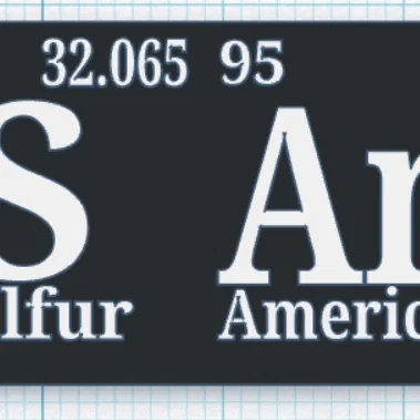 Móc khóa Bảng Tuần Hoàn "Sam"