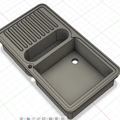 Dựng mô hình bồn rửa chén nhà bếp (Modular Kitchen Sink)