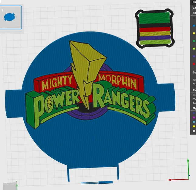 Tấm plate sàn với logo “Migthy Morphin” - Image 4