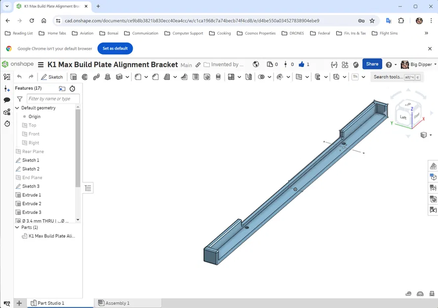Bracket căn chỉnh build plate K1 Max (K1 Max Build Plate Alignment Bracket) - Image 2