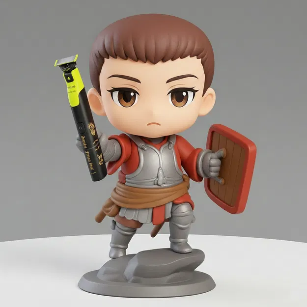 Giá Đỡ Philips OneBlade Chibi Anh Hùng Trung Cổ – In 3D - Image 2