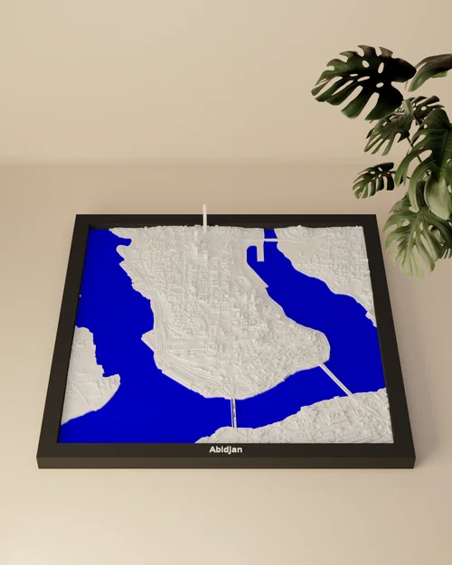 Abidjan, Côte d'Ivoire - Mô hình mini 3D - Image 1