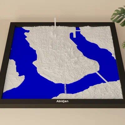 Abidjan, Côte d'Ivoire - Mô hình mini 3D