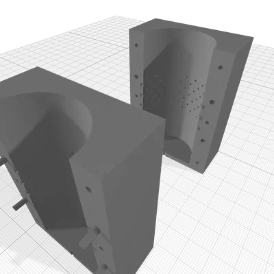 Khuôn Nến Tham Số (Parametric) — Khối Chữ Nhật 2 Mảnh