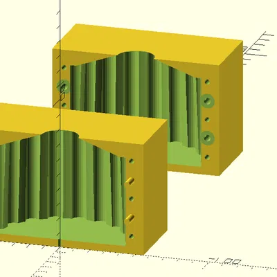 Khuôn Nến Tham Số (Parametric) — Khối Chữ Nhật 2 Mảnh
