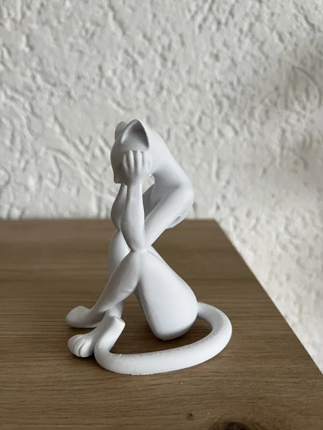 Tượng Mèo Thiền Định (Meditative Cat Sculpture) - Image 3