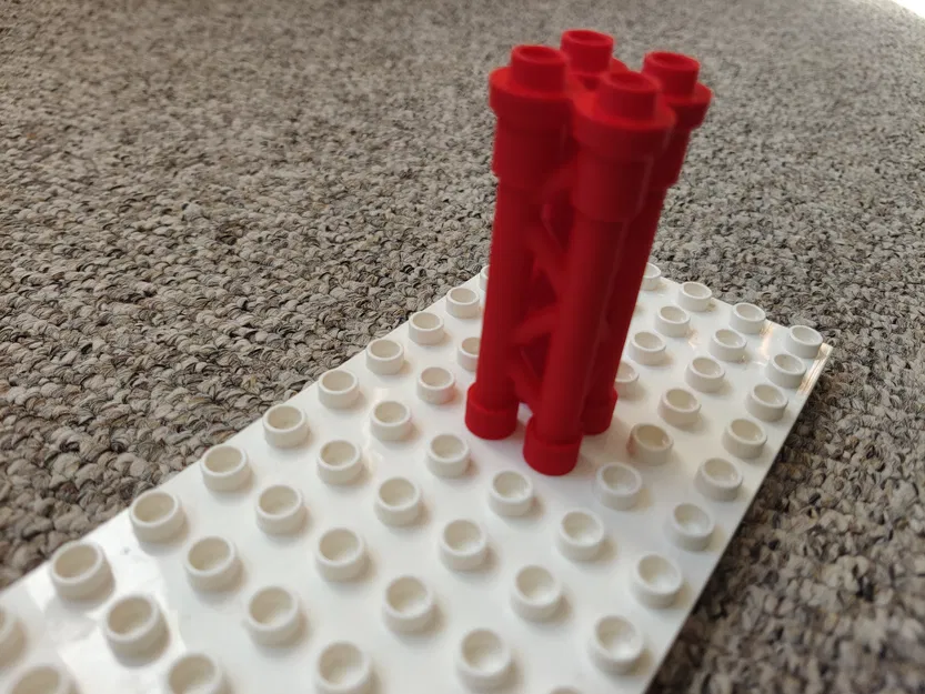 Trụ tương thích Duplo / Hubelino (2x2, cao 4 viên) - Image 2