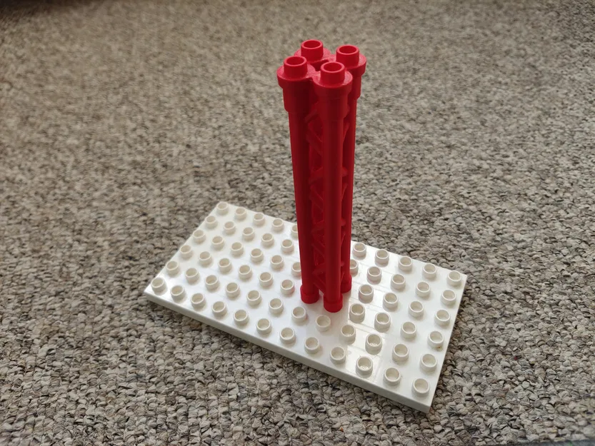 Trụ tương thích Duplo/Hubelino (2x2, cao 8 viên) - Image 1