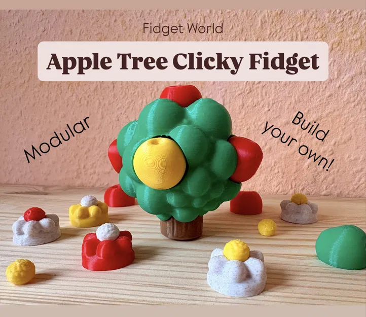 Fidget World I – Cây Táo Clicky Fidget Toy - Image 1
