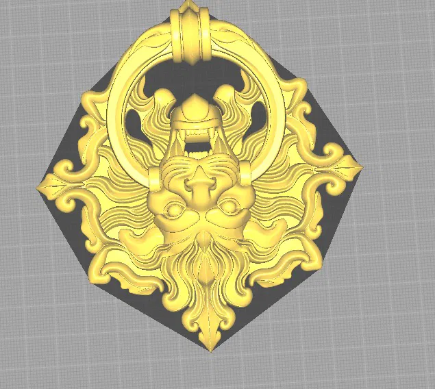 Tay Gõ Cửa Đầu Sư Tử (Lion Door Knocker) - Image 1