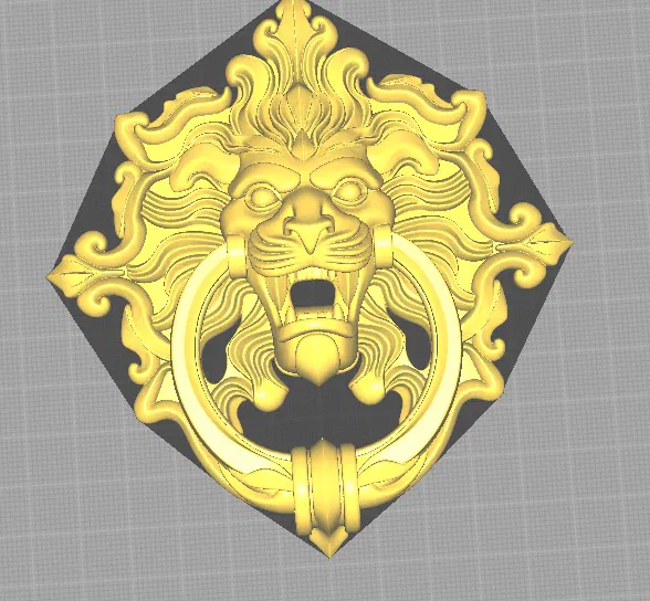 Tay Gõ Cửa Đầu Sư Tử (Lion Door Knocker) - Image 3