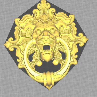 Tay Gõ Cửa Đầu Sư Tử (Lion Door Knocker)