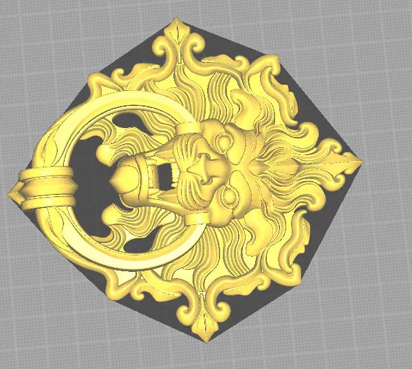 Tay Gõ Cửa Đầu Sư Tử (Lion Door Knocker) - Image 4