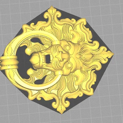 Tay Gõ Cửa Đầu Sư Tử (Lion Door Knocker)