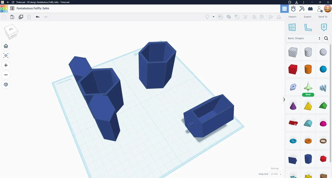 Hệ ngăn kéo polygon kèm chân đế - Image 1