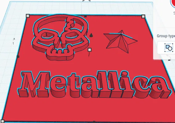 Mô Hình 3D Biểu Tượng Ban Nhạc Metallica - Image 1
